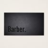 Barber Professional Black Minimalist Business Card