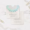 Beautiful Blue Floral Lotus Mandala White Marble Square Business Card