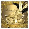 Black and Gold Masquerade Party Card