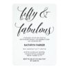 Black and White Calligraphy 50th Birthday Party Card