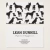 Black and White Dog Pattern Business Card