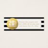 Black and White Gold Beauty Salon Discount Coupon Mini Business Card
