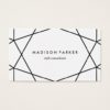 Black and White Modern Geometric Business Card