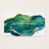 Blue Green and Gold Splatter Business card
