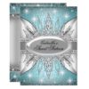 Blue & Silver Sparkle Diamond Sweet 16 Invite