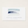 Blue Watercolor Brush Strokes Modern Business Card