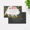 Botanical Bliss | Painted Floral | Dark Business Card