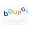 Bounce birthday party invitation with age