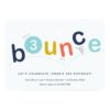 Bounce birthday party invitation with age