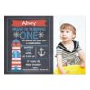 Boys Nautical Lighthouse Photo Birthday Invitation