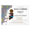 Boys Rock Climbing Birthday Party Card
