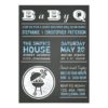 Chalkboard BBQ Boy Baby Shower Invitations