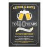 Cheers and Beers 40th Birthday Invitation Card