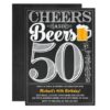 Cheers and Beers to 50 Years Birthday Invitation