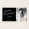 Chic Handwritten Fashion Stylist Actor Model Photo Business Card