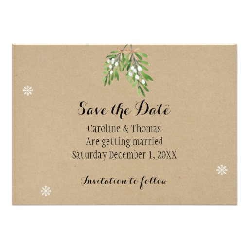 Christmas winter Save the Date card invitation - Image 2