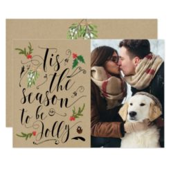 Christmas winter Save the Date card invitation