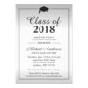 Classy Silver Gradient Class Of Graduation Party Card