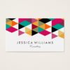 Colorful Modern Geometric Design Business Card