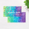 Colorful Trendy Watercolor Dots Business Card