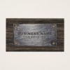 Construction Builder Wood & Metal Professional Business Card