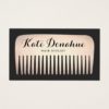 Cool Rose Gold Hair Stylist Comb Hair Salon Business Card