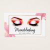 Creative Watercolor Eyebrows Microblading Business Card