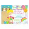 Cute Blond Girl Bowling Birthday Party Invitations