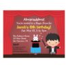 Cute Boy Magician Magic Birthday Party Invitations
