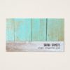Cute Country Rustic Reclaimed Turquoise Wood Business Card