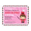 Cute Magician Girl Kids Magic Party Invitations