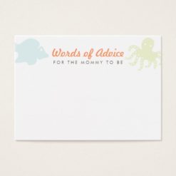 Cute Ocean Critters Mommy Advice Cards