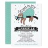 Cute Sloth Adult Pajama Party Invitation
