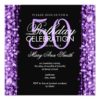Elegant 50th Birthday Party Sparkles Purple Card