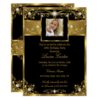 Elegant Black White Gold Pearl Photo Birthday Card