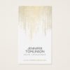 Elegant Faux Gold Confetti Dots Pattern Business Card