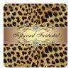Elegant Gold Leopard Birthday Party Card
