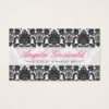 Elegant Pink & Black Damask Business Cards