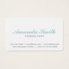 Elegant Professional Plain White Makeup Artist Business Card
