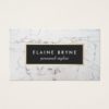 Elegant White Marble Makeup Artist Beauty Business Card