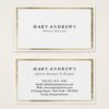 Elegant chic faux foil gold plain white luxury business card