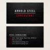 Elegant modern black metal professional plain business card