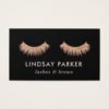 Eyelashes Makeup Artist Rose Gold Business Card