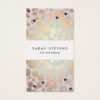 Faux Gold Foil Circles and Confetti Pattern Business Card