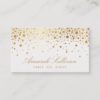 Faux Gold Foil Confetti Dots Elegant Place Cards
