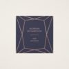 Faux Rose Gold Geometric on Midnight Blue Square Business Card