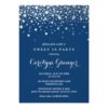 Faux Silver Foil Confetti | Navy Sweet Sixteen Card