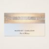 Fun  Modern Silver Sequin Gold Beauty Salon Business Card