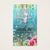GC Adore Vintage Turquoise Gold Metallic Business Card