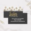 Glamorous Gold Tropical Palm Trees Lashes Business Card
